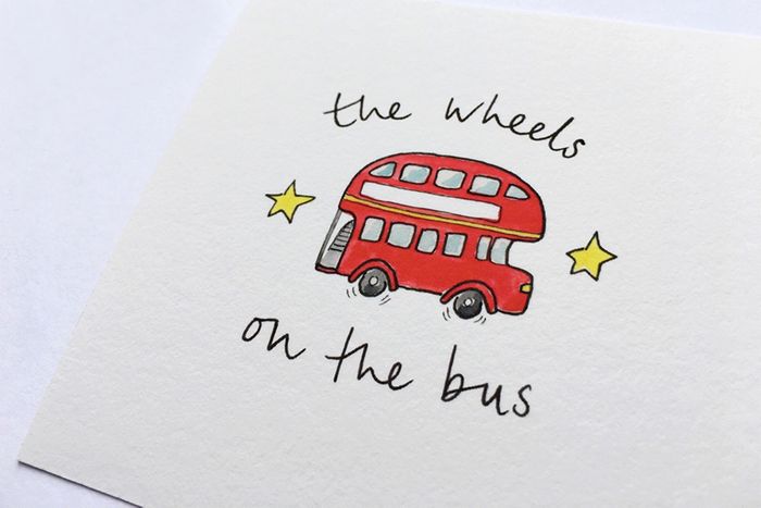 The Wheels On The Bus Card